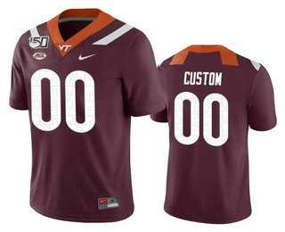 Men%27s Virginia Tech Hokies Customized Maroon 150th College Football Nike Jersey->customized ncaa jersey->Custom Jersey